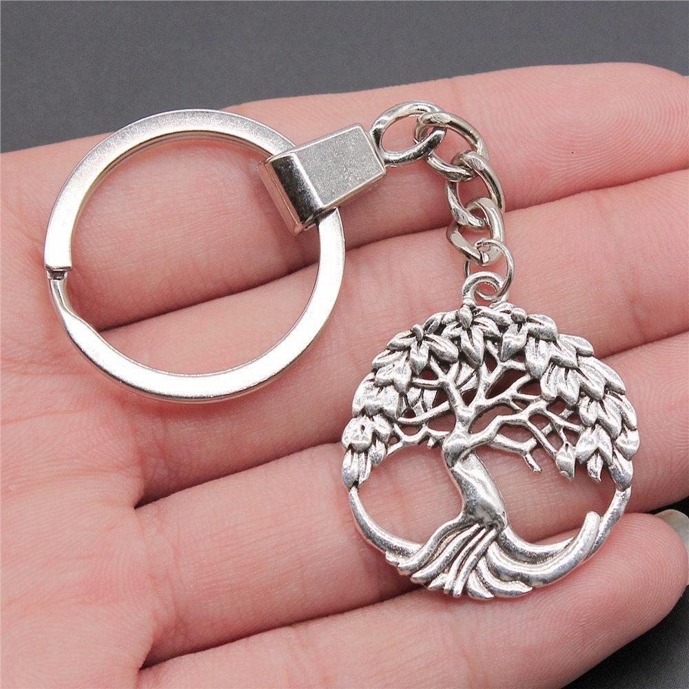 Tree of Life Nature Growth Pendant Antique Bronze Metal Keychain Trendy Gift for Nature Lovers