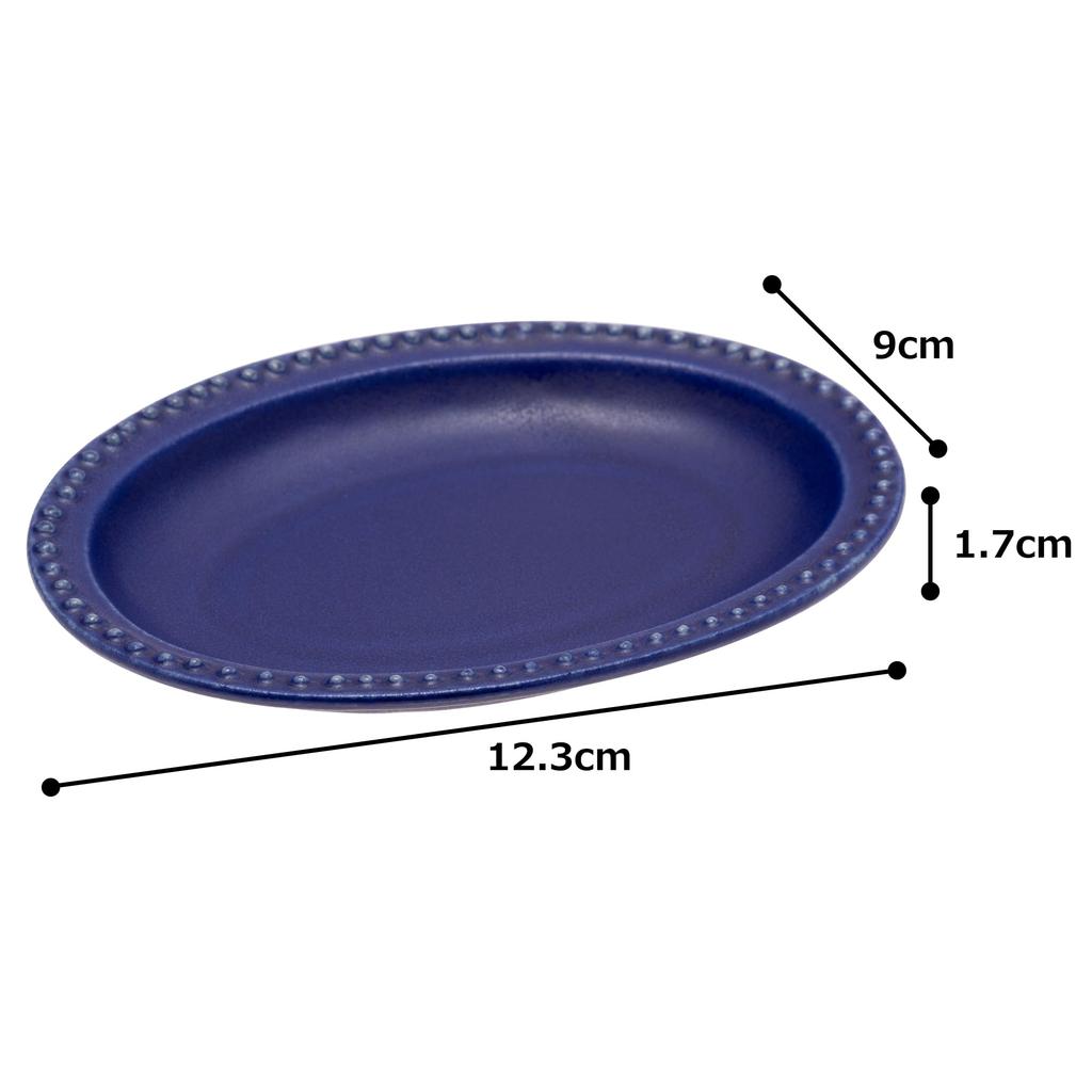 Small Plate Japanese Tableware Rim Dot Plate Mini Cobalt Mino Ware Made In Japan 30316