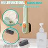 1/2Pcs Shoe Cleaner Household Cleaning Brush Multifunction Cleaning Shoe Brush Long Handle Clothes Soap With Hook Clean Tool