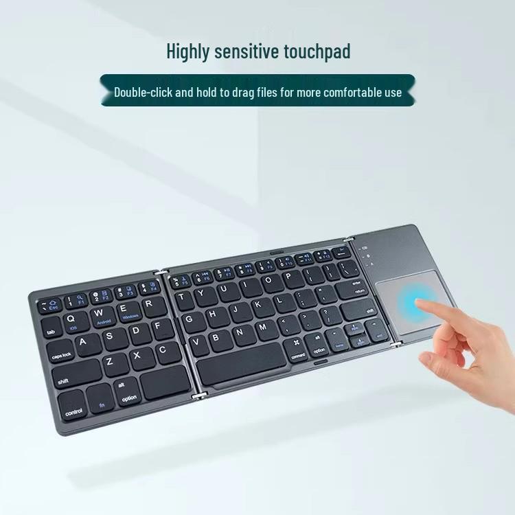 Portable Foldable Bluetooth Keyboard & Mouse Combo with Touchpad for Mobile Devices