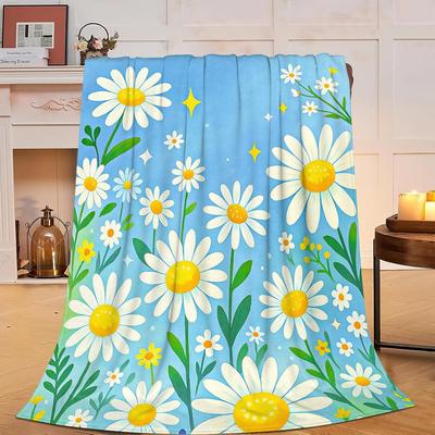 Floral Blanket Gift for Women Girls Soft Warm Lightweight Cozy Flower Throw Blanket for Bed Sofa Living Room Couch Home Decor