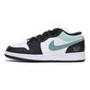 Jordan Air Jordan 1 Abrasion Resistant Slip Resistant Low top Vintage Basketball Shoes Men's Black White Green 553558-131(Team85-)