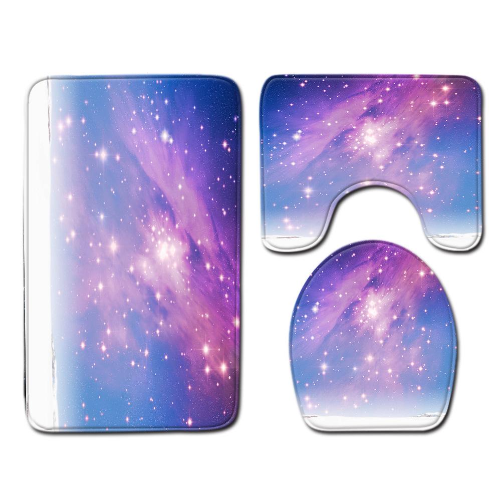 Star Bathroom Floor Mat Toilet Three-Piece Set