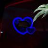 Solar Car LED Neon Lights Heart-Shaped Window Lamp Vehicle Interior Decor For Automotive Truck Night Atmosphere