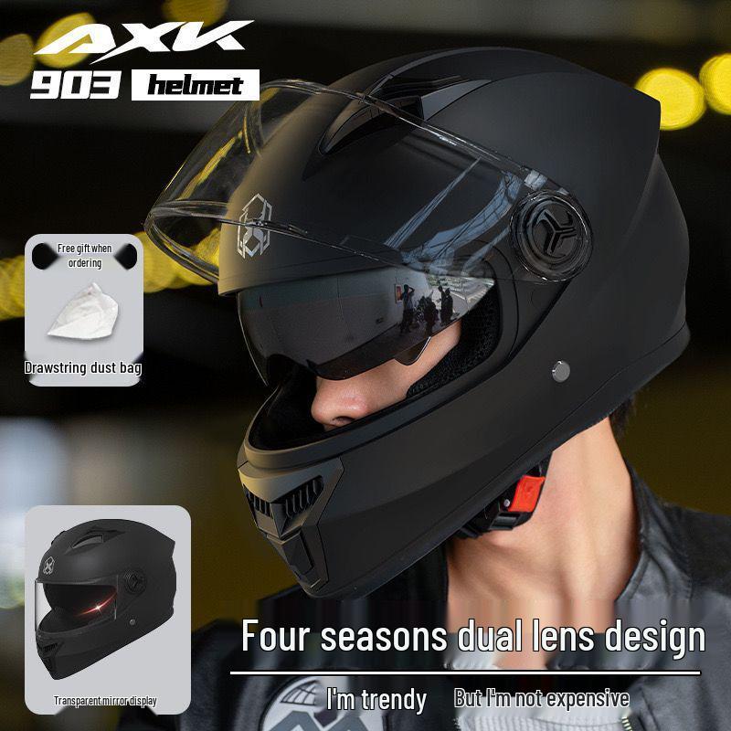 Double-Sided Mirror Electric Motorcycle Full-Face Helmet Unisex, Universal Summer Half Helmet
