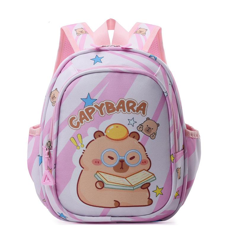 Capybara Curved Backpack Shoulder Straps Cartoon Fit For Children Preschool