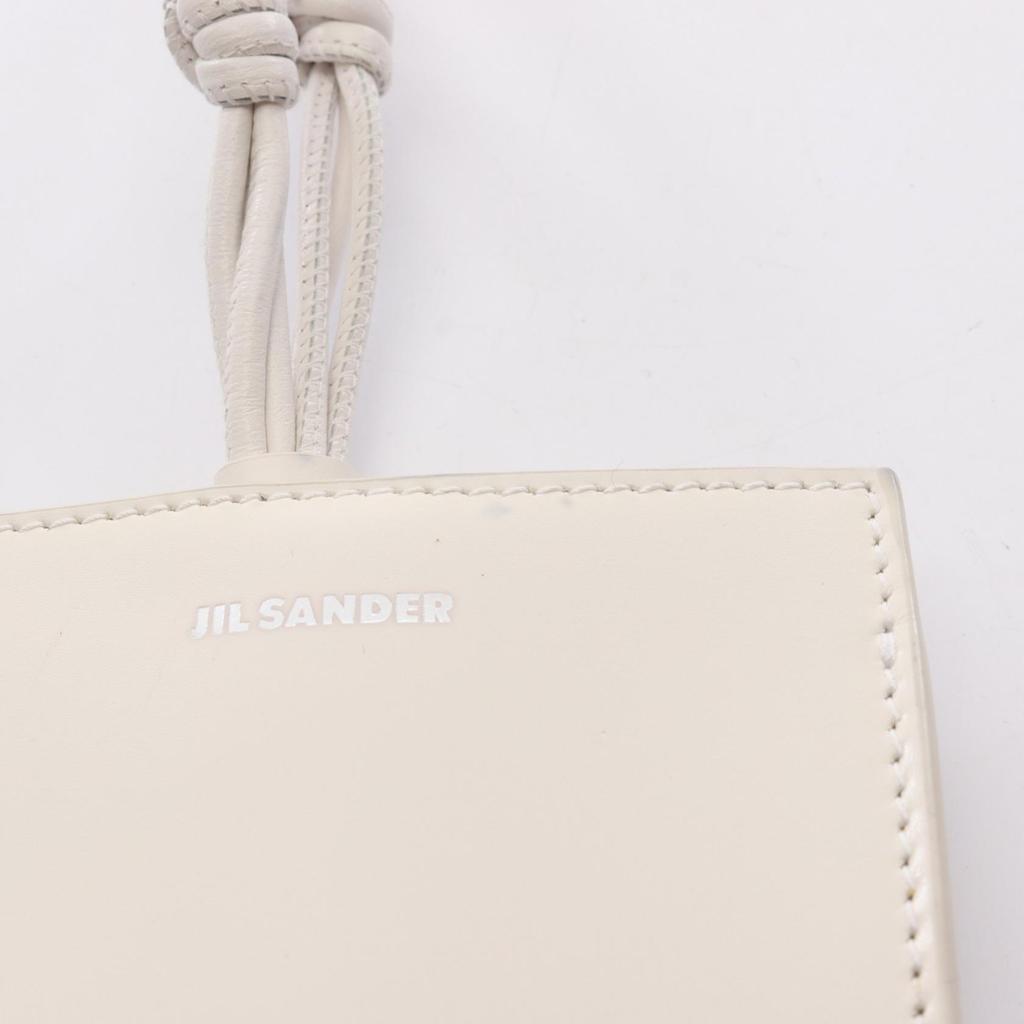 Used JIL SANDER TANGLE Shoulder Bag Leather White Used Women
