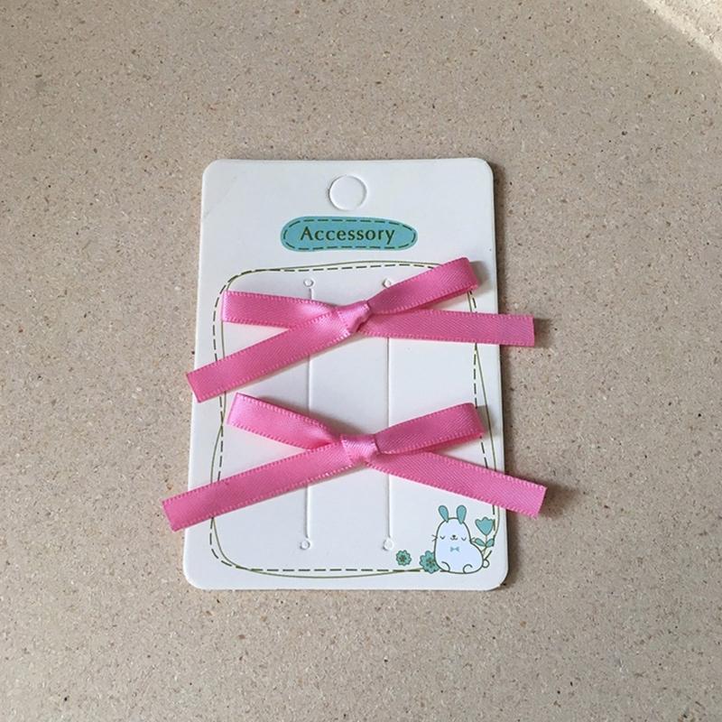 Bowknot Hair Clip Female Girls Hair Pins Mini Grab Clips with Ribbon Design Hair Accessories for Daily Wear and Parties