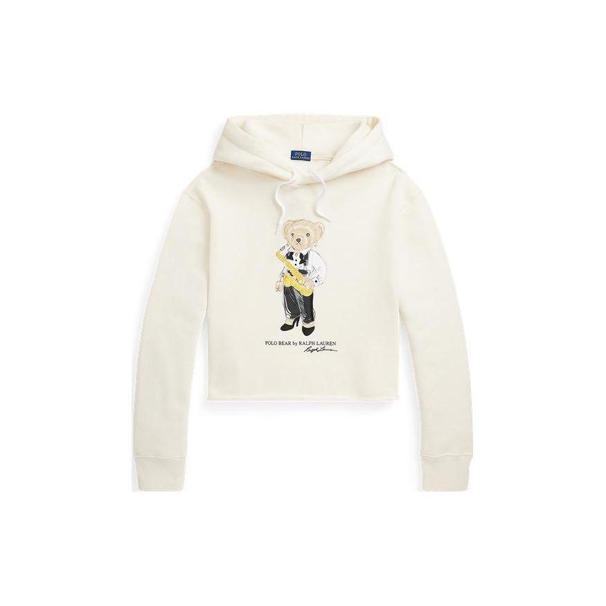 

Polo Ralph Lauren Ss22 Loose Fit Logo Bear Print Hoodie Women hoodies White WMPOKNINFB20309-101 S