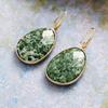 Natural stone geometric earrings, ear hooks, designer exaggerated fashion stone jewelry earrings.