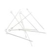 [15-50mm] 925 Sterling Silver Eye Head Pins Flat Head Pins T Shape Needles Ball Head Pins for Jewelry Making DIY 2pcs