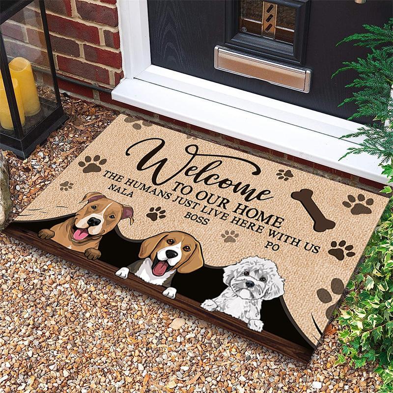 Welcome Entrance Door Mat Fun Cute Pet Pattern Carpet Living Room Dining Room Bathroom Decoration Rug Home Decoration