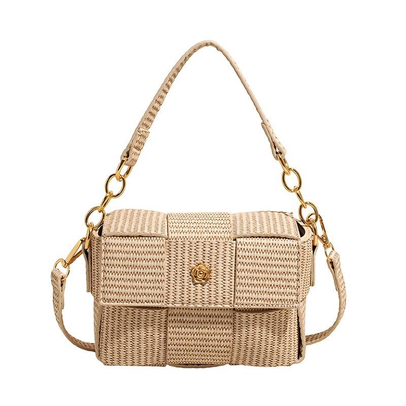 

Плетеная женская сумочка новая высококлассная модная универсальная на плечо, сумка-мессенджер, весенне-летняя сумочка