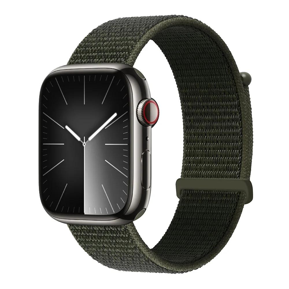 Braided Nylon Loop Strap For Apple Watch 11 10 9 8 7 45mm 41mm 42mm 46mm Ultra 3/2 49mm Comfortable Bracelet iWatch 6 5 SE Belt