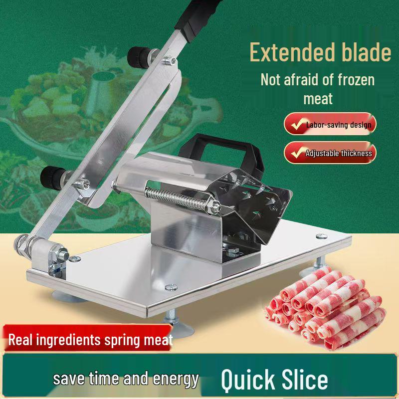 

Manual Beef and Mutton Slicer: Frozen Meat Slicing Machine for Home and Commercial Use