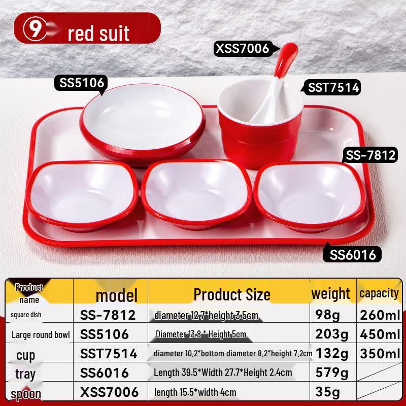 JML Melamine Rice Bowl Set