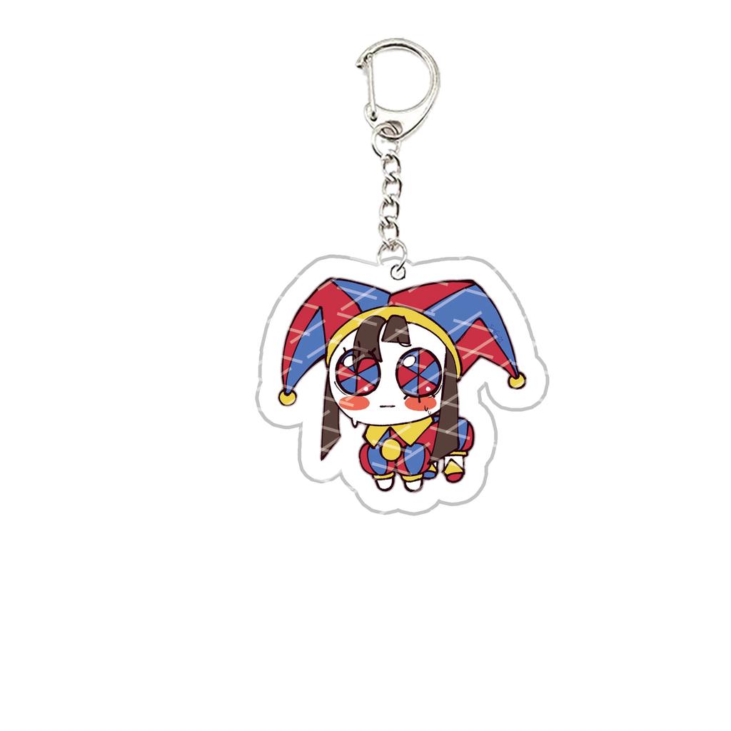 Acryl De Verbazingwekkende Digitale Circus Sleutelhanger Pomni Jax Ragatha Gangle Kinger Sleutelhanger Sleutelketting voor Accessoires Tas Fans Cadeau