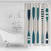 Vintage Wood Grain Paddle Bathroom Shower Curtain Artistic Colorful Bath Rug Decoration for Home Decor