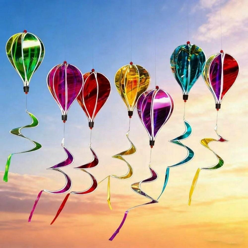40cm Balloon Hot Air Balloon Spinner Rainbow Colors Striped Tie Dye Pinwheels