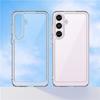 WANLONFENG MF2 Series For Samsung Galaxy S24 Case TPU Acrylic Clear Phone Cover with 2Pcs Tempered Glass Film
