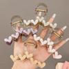 Korean Heart Hair Claw Clip Acrylic Transparent Jelly Love Grab Clip Hair Crab For Women Girls Summer Headdress Accessories