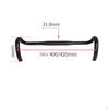 Bike Drop Handlebar Aluminum Alloy 31.8 Mm Clamp Part Black 31.8380mm