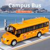 1/30 Scale Inertia Sliding Campus Bus Car Model Simulation Sound and Light Music Educational Toy Bus Car Toy Children's Birthday Gift
