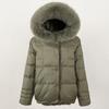 OFTBUY Winter Women Coat Real Natural Fox Fur Collar Thick Warm Jacket Casual White Duck Down Hooded New Outwears Streetwears