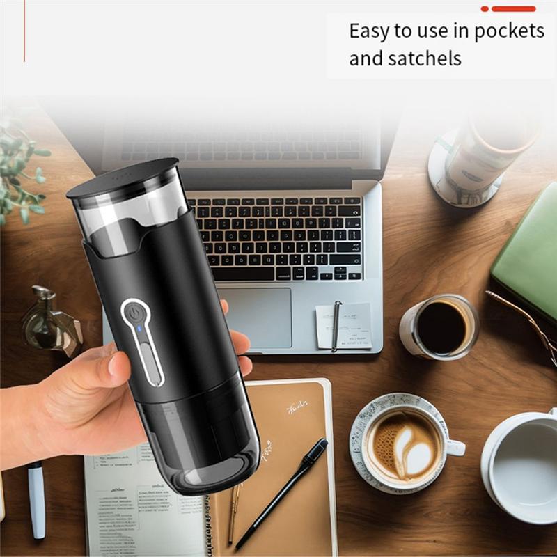 

B69A Premium Portable Coffee Maker, Electric Mini Espresso Machine , Perfect For Travel, Camping And Hiking чорний