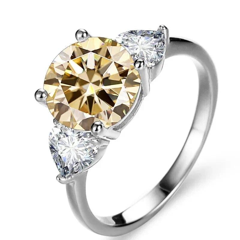 

SACE GEMS D Цвет 3-каратное кольцо с муассанитом S925, белое золото 18 карат с серебряным покрытием, свадебные, обручальные, ювелирные кольца для женщин 9 кожа буйвола