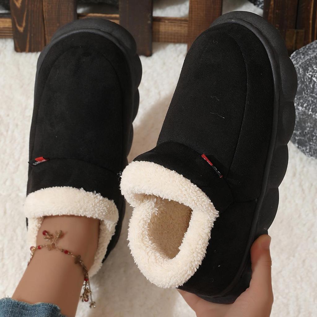 Unisex Zimowe Buty Pluszowe Ciepłe Płaskie Męskie Damskie Kapcie Domowe Puszyste Męskie Bawełniane Przytulne Buty Moda Casual Futro Pluszowe