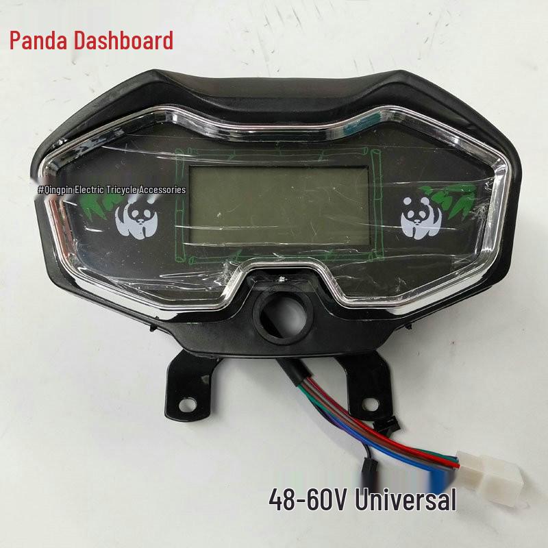 Universal LCD Electric Tricycle Dashboard: 60V/48V/72V Battery Level, Speed, and Mileage Display