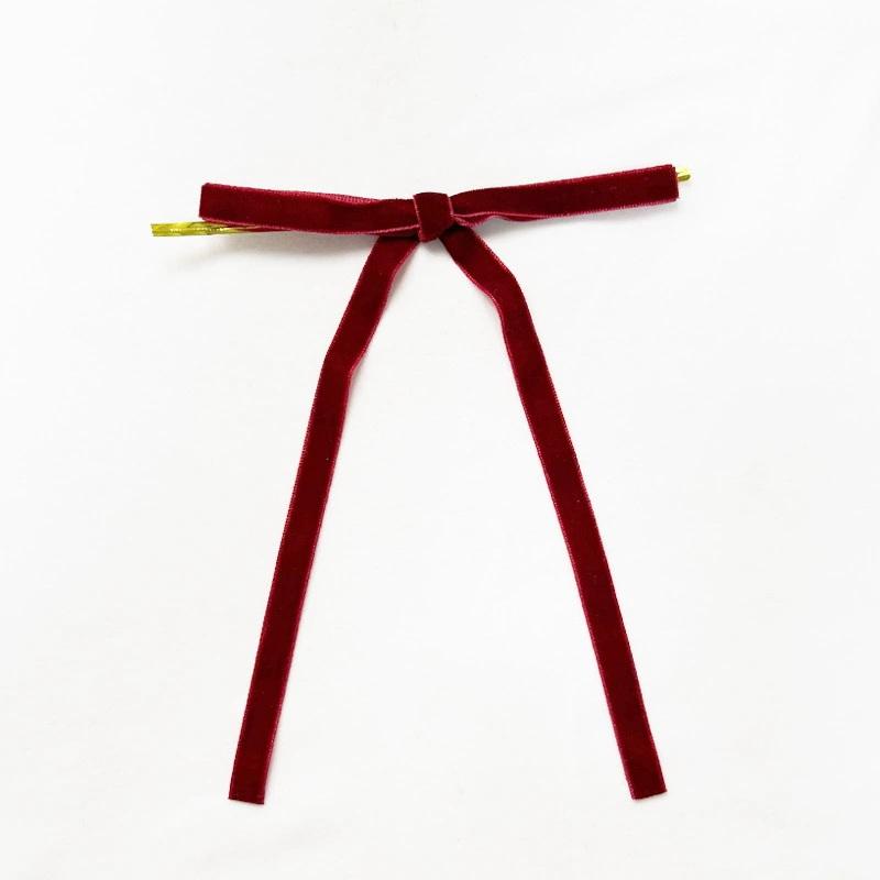 24 st Sammetsrosetter Julgransrosett Sammetsbandsrosett Vintage Kransdekoration Julklappsinslagning DIY Hantverk