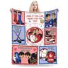 Kiss Heated Rivalry Fleece Throw Blankets Hollanov Blanket for Bed Bedroom Lightweight Bedding Throws