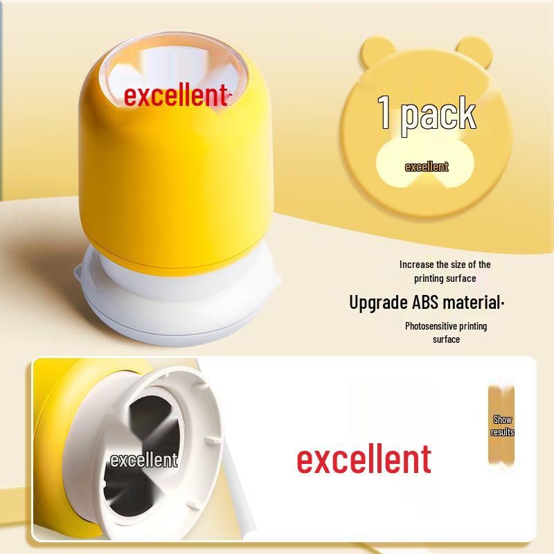 Kinder-Cartoon-Belohnungsstempel für Lehrer: Kleines Rotes Blumendesign zur Hausaufgabenkorrektur im Kindergarten & in der Grundschule