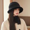 New Hat for Women Solid Color Versatile Fisherman Hat for Winter Outdoor Large Head Circumference Showing Small Thermal Basin Hat