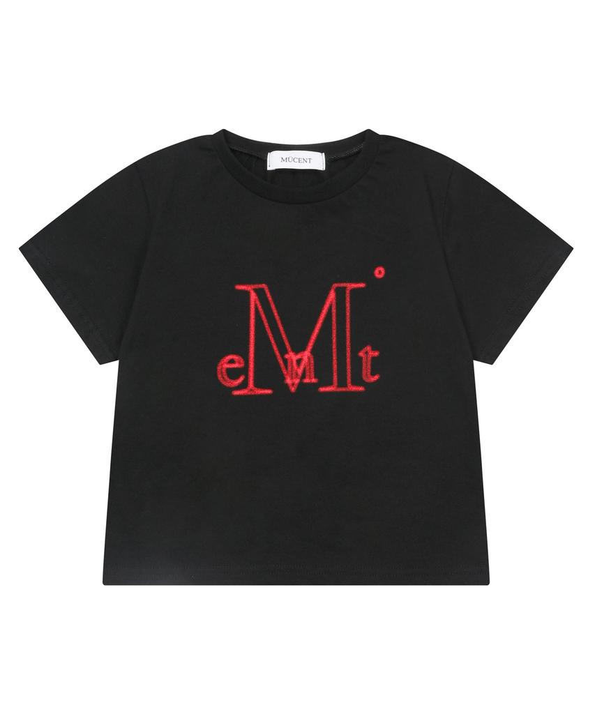MUCENT Blazanne Red Logo Crop Short Sleeve Tee (2 Colors)