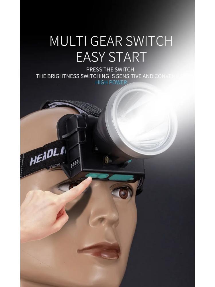 Intelligent Sensor LED Headlamp Rechargeable Head Lamps Flashlight 2* 18650 Battery Power Bank 500LM Outdoor Camping Headlight