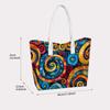 Colorful Spiral Printed Tote Bag Portable Casual Trendy Shoulder Bag for Daily Shopping Commute