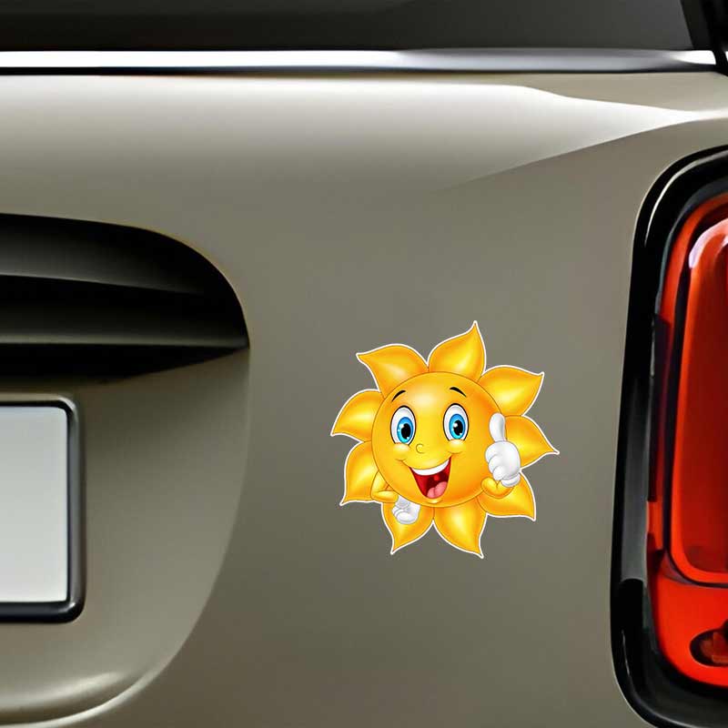 Cute Little Bee Cartoon Insect Car Stickers Waterproof Vinyl Decals Auto Body Window Decor Motorcycle Helmet Stickers M461