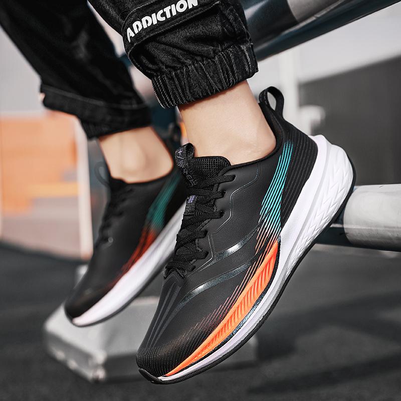 Men Running Shoes Leather Waterproof Athletic Sneakers Men Wear-resistant Men Walking Sport Shoes Zapatillas Deportivos Hombre