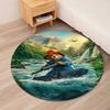 Paddington Bear Printed Round Rug Carpet Chair Rug Area Rug Entryway Doormats,for Office Chair Living Room Bedroom Kitchen Room.