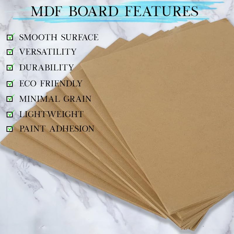 Eduway A2 18X24 Inch Mdf Board Wood Sheet For Mandala , Lippan, Resin Art & Craft, 4Mm Thick, Pack Of 4 - Premium Cardbo 18 x 24 Inch (45 x 60 cm) коричневый