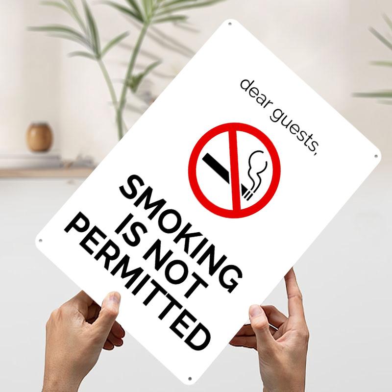 

Smoking Is Not PERMITTED Tin Plaque Poster Customized Wall Art Retro Vintage Metal Signs for Man Cave Garage Decorations Decor 7.9x11.8In(20x30cm)