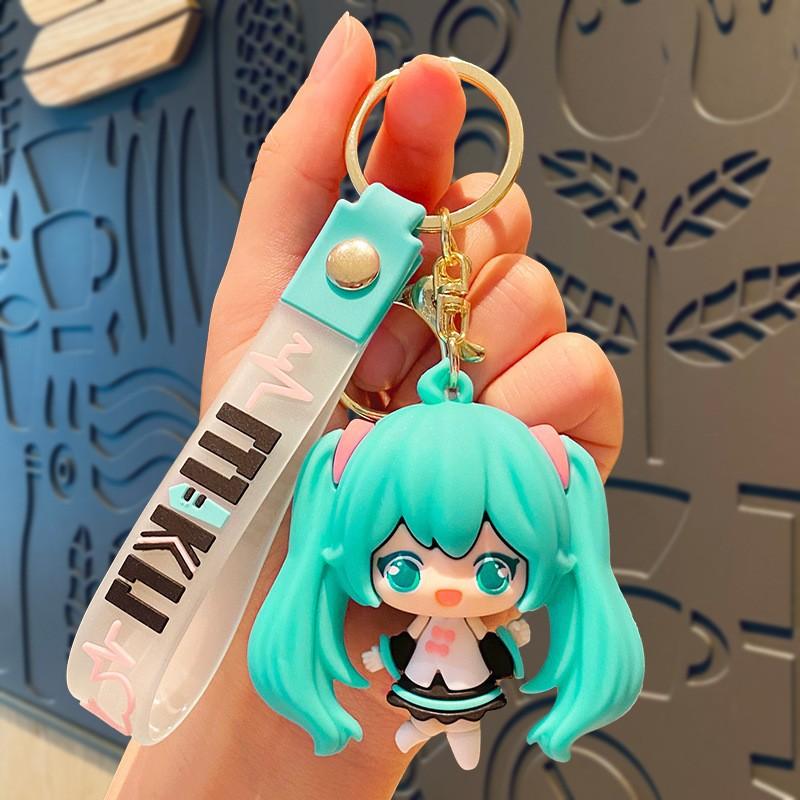 

Hatsune Miku Plush Keychain Cute Anime Wallet Charm Creative Key Holder Couple Bag Accessory Small Gift For Fans