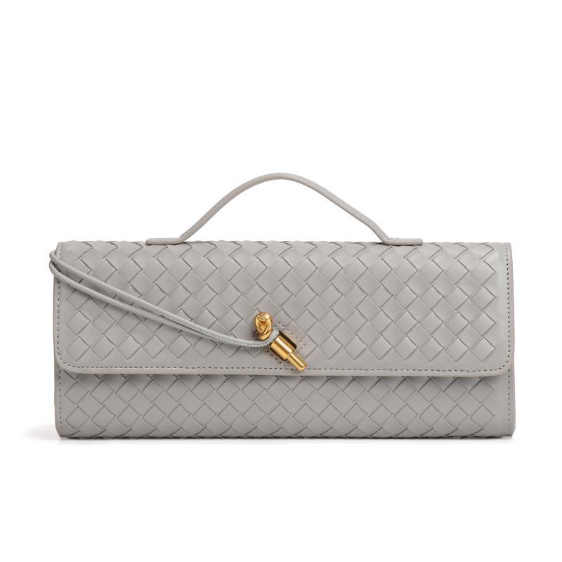 Damers Handgjord Vävd Dragspels Crossbody-väska - High-End, Trendig Clutch & Aftonaxelväska