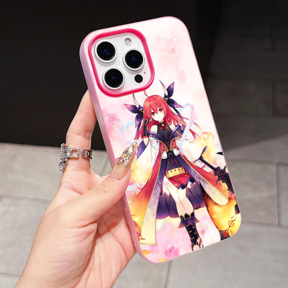 

Date a Live Kotori Itsuka Jelly Double layer Rose Red Mobile Phone Case for iPhone 17 16 15 14 13 12 11 Air Pro Max Plus iPhone 11 Pro