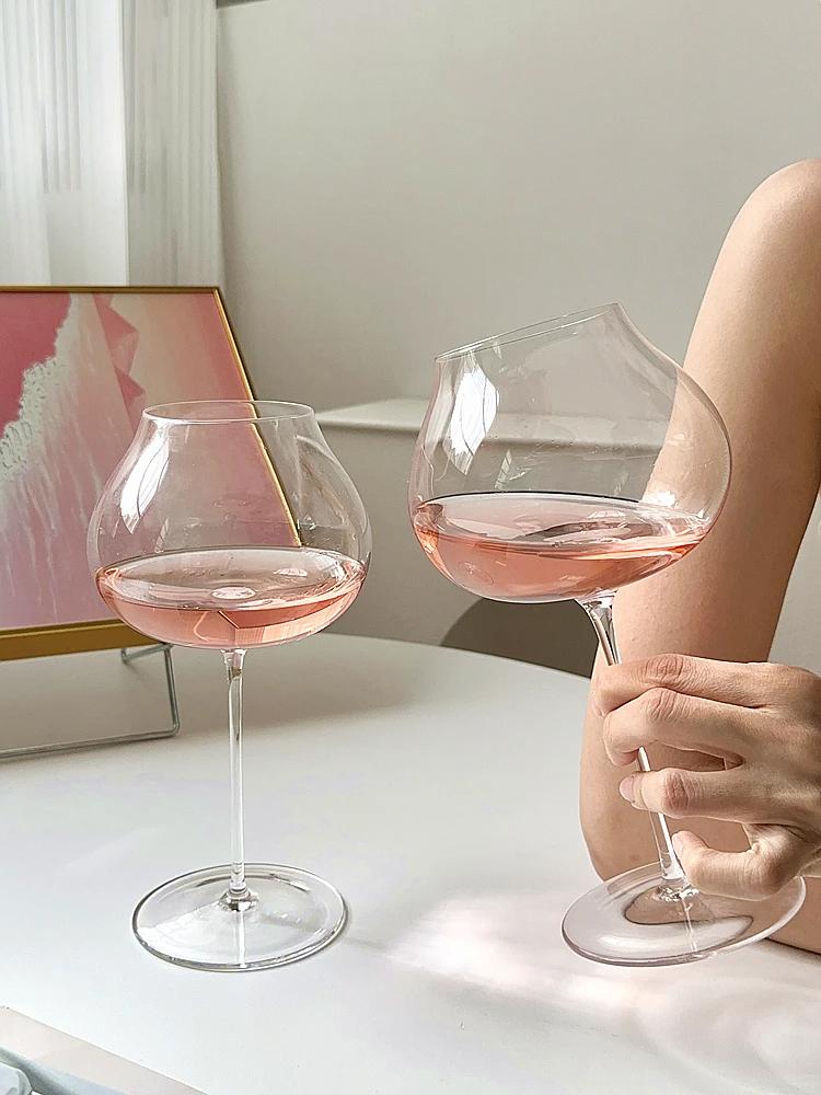 680ml Ultra-Thin Large Capacity Crystal Red Wine Glass Sensory Burgundy Goblet Thin Glass Cup For Fine Dining And Beverage