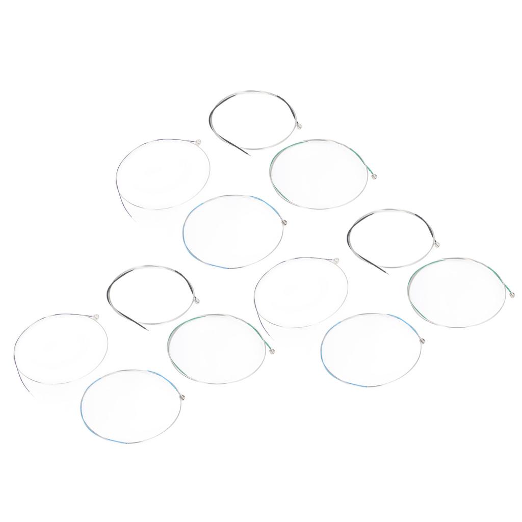 12Pcs Violin String Copper Alloy Professional Violin String Replacement for 1/2 1/4 3/4 4/4 Silver