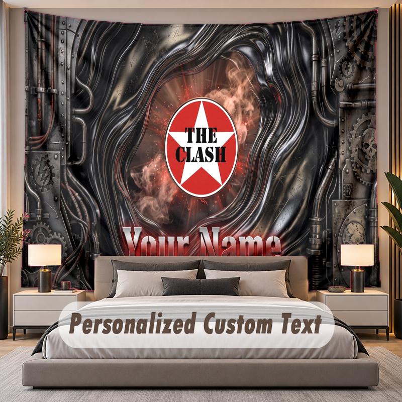 Custom Name Text Tapestry The Cure Personalized Polyester Wall Tapestry For Bedroom And Room